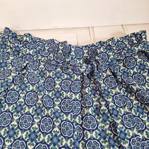 NWT Max Studio Shorts Paperbag Waist & Belt  Blue & White Lightweight XLarge - Picture 10 of 11